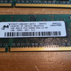 Ram Laptop Micron 1GB DDR2 667MHz MT8HTF12864HDY-667E1