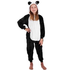 Pijama tip salopeta pentru copii, model panda, marime 125-140cm Household NewTrend