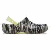 Saboti Crocs Bistro Graphic Clog Negru - Black/Lime, 36 - 39, 41, 45, 46