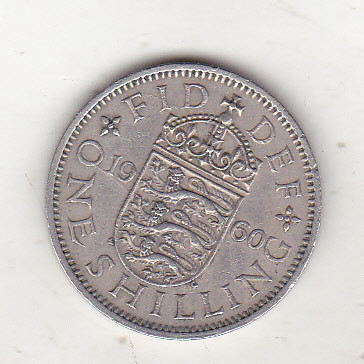 bnk mnd Marea Britanie Anglia 1 shilling 1960 foto