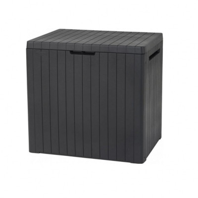 Lada depozitare de gradina, antracit, 113 L, 58x44x55 cm, Keter Box City foto