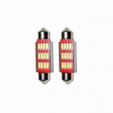 Set 2 x Bec LED 41mm SOFIT, 12LED, 12V, ALB, 4012, Universal