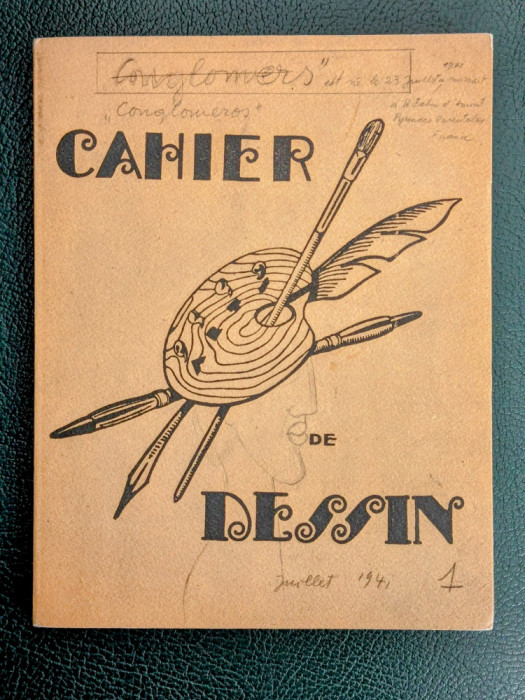 Victor BRAUNER - Caiet de Desen pe hartie Arches/&quot;Cahier de dessin&quot;, 1968 - RAR!