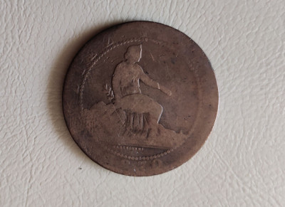 Spania - 10 centimo (1870) monedă s180 foto