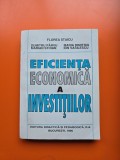 Eficiența economică a investițiilor - Florea Staicu, Dumitru P&acirc;rvu, Marian Stoian, Maria Dimitriu, Ion Vasilescu