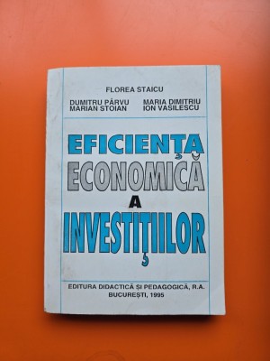 Eficiența economică a investițiilor - Florea Staicu, Dumitru P&amp;acirc;rvu, Marian Stoian, Maria Dimitriu, Ion Vasilescu foto