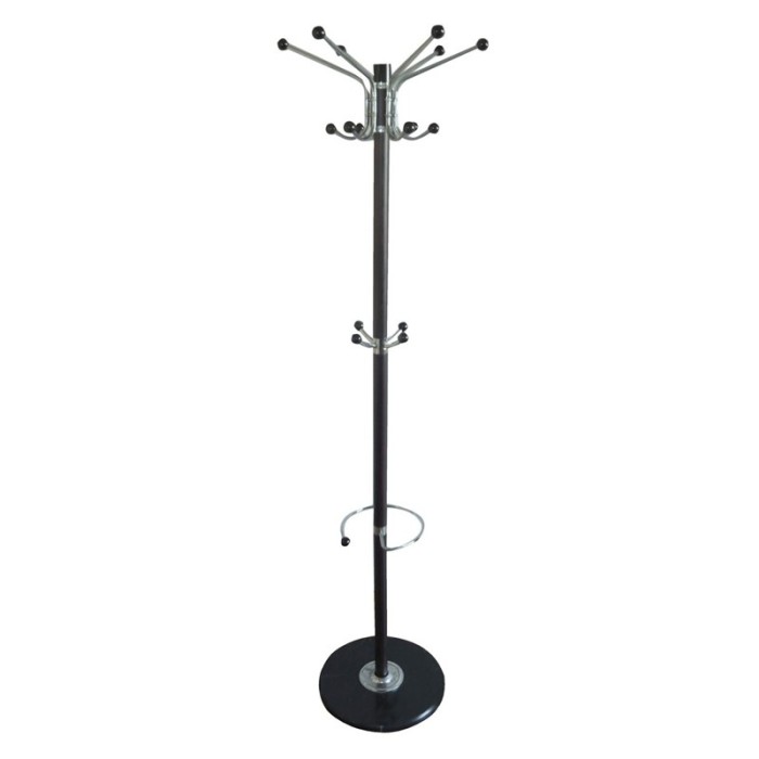 Cuier metalic tip pom Hallstand, 178 cm, baza marmura Cuier metalic tip pom Hallstand, 178 cm, baza marmura
