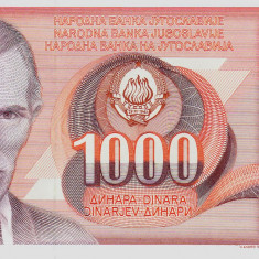 Bancnota Iugoslavia 1.000 Dinari 1990 - P107 UNC