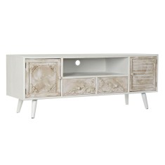 Mobilă TV DKD Home Decor Alb Bej 136 x 40,5 x 52 cm