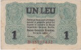ROMANIA 1 LEU BGR 1917 F