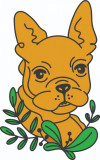 Cumpara ieftin Sticker decorativ, French Bulldog, Auriu, 85 cm, 7041ST-1, Oem