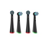 Set 4 capete de periuta compatibil cu Oral B iO, Negru