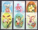 Gambia 2001 flori orhidee MI 4185-4190 MNH, Nestampilat