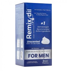 Spuma pentru Cresterea Parului, Remixidil, Minoxidil 5%, Blocant DHT si Biotina, 3x 60ml foto