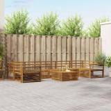 vidaXL Set Canapele Exterior Lemn Acacia Natural 8 Piese Gradina Terasa Modulabil Durabil Confort