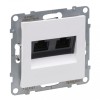 Priza dubla RJ45 UTP CAT5E Legrand Suno alb 721151
