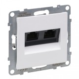 Priza dubla RJ45 UTP CAT5E Legrand Suno alb 721151