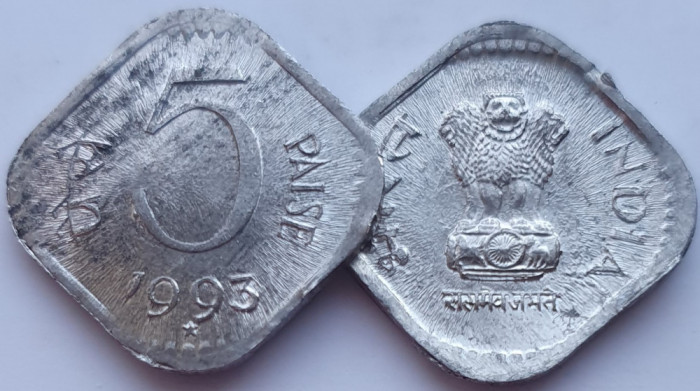 1717 India 5 paise 1993 km 23 UNC