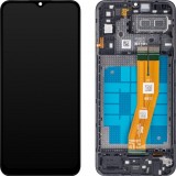 Cumpara ieftin Display cu Touchscreen Samsung Galaxy A04e A042, cu Rama, Negru, Service Pack GH81-23088A