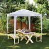 VidaXL Cort de petrecere, alb, 2 x 2 m