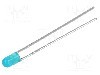 Dioda LED, 3mm, albastru, 1000mcd, 20mA, 1,6...2,4V, LUCKYLIGHT - 304BD2J-B4-2B