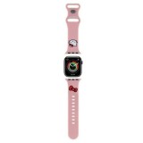 Curea pentru Apple Watch 1/2/3/4/5/6/7/8/9/10/SE/SE 2/Ultra/Ultra 2 (42/44/45/46/49mm) - Hello Kitty Strap Silicone (HKAWLSCHBLP) - Pink