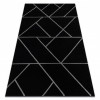 Exclusiv EMERALD covor 7543 glamour, stilat, geometric negru / argint , 80x150 cm