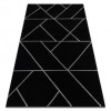 Exclusiv EMERALD covor 7543 glamour, stilat, geometric negru / argint , 240x330 cm