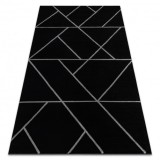 Exclusiv EMERALD covor 7543 glamour, stilat, geometric negru / argint , 140x190 cm