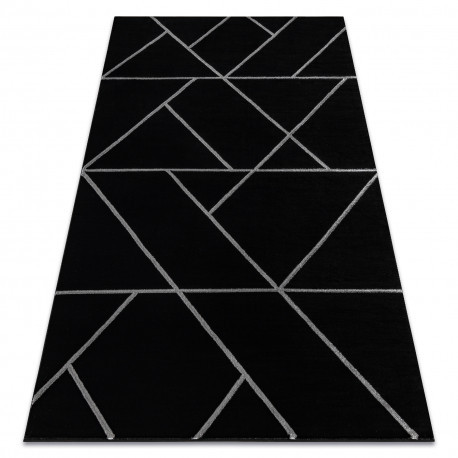 Exclusiv EMERALD covor 7543 glamour, stilat, geometric negru / argint , 80x150 cm