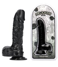 Dildo Realist Parfumat Dan, Aroma Lemn Dulce, PVC, Negru, 18 cm