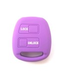 Husa cheie auto din silicon pentru Toyota cu 2 butoane Mov