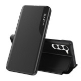 Husa Samsung Galaxy S23 Eco Leather View flip tip carte, negru
