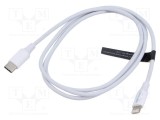 Cablu Apple Lightning la USB C 1m alb 27W VENTION