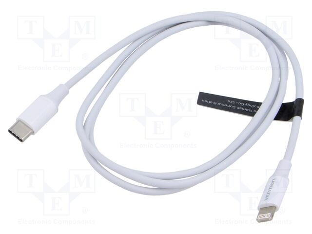Cablu Apple Lightning la USB C 1m alb 27W VENTION