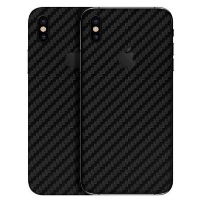 Set Folii Skin Acoperire 360 Compatibile cu Apple iPhone X - ApcGsm Wraps Carbon Black foto