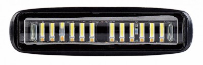 Proiector LED 24W 30&amp;deg; 12-24V lumina alba + portocalie si functie stroboscopica foto