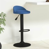 VidaXL Scaun de bar, albastru, catifea