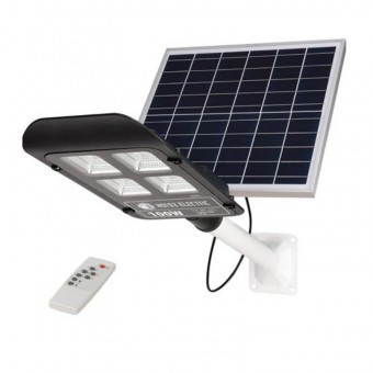 Lampa solara pentru iluminat stradal Horoz Laguna-100, kit complet, 100W, 1300lm, lumina rece 6400K foto