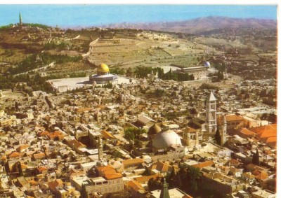 AD 1108 C. P. VECHE -IERUSALEM, BIRD&amp;#039;S EYE VIEW -IERUSALIM -ISRAEL foto