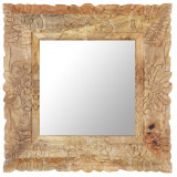 Cumpara ieftin Oglindă 50x50 cm, lemn masiv de mango