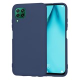 Husa premium din silicon pentru huawei p40 lite - softflex, microfibra, navy blue