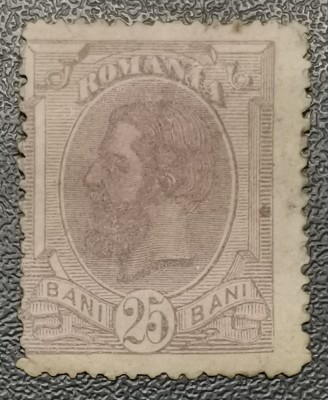 Rom&amp;acirc;nia Lp 51 Spic de gr&amp;acirc;u filigran PR 25 bani nestampilat foto