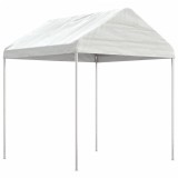 Foișor Gradina Alb 2.28x2.23x2.69 m vidaXL Pavilion Protectie UV Polietilena Cort Evenimente Exterioare