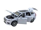 Macheta metal replica Volvo xc90 alb 1:32, lumini, sunet, deschide tot
