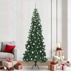 vidaXL Pom de Crăciun Artificial pentru Colț Verde 240 cm PVC și Metal 3397291