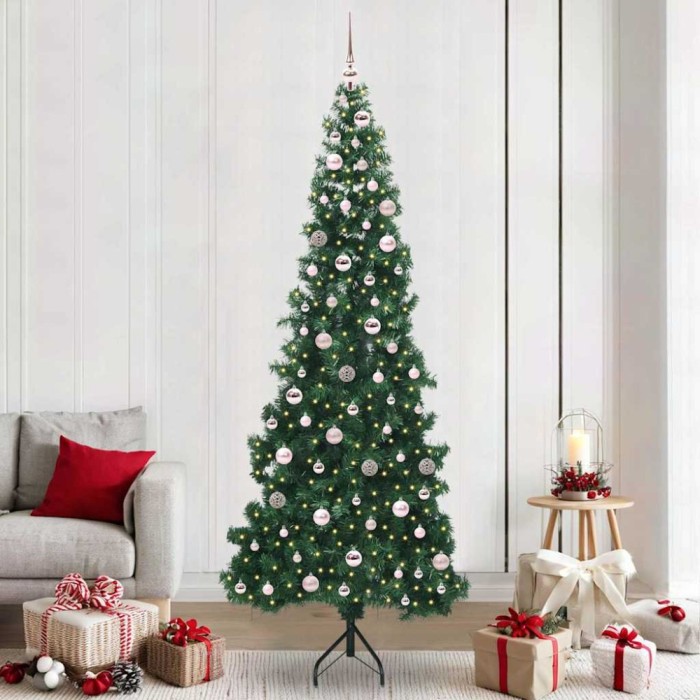 vidaXL Pom de Crăciun Artificial pentru Colț Verde 240 cm PVC și Metal 3397291