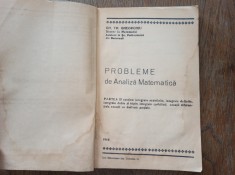 PROBLEME DE ANALIZA MATEMATICA 1940 - GH.TH.GHEORGHIU* VOL 2 **CARTE FOARTE RARA