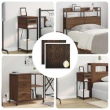 vidaXL Copertă autocolantă pentru șuruburi 2 pcs Stejar &icirc;nchis 864635