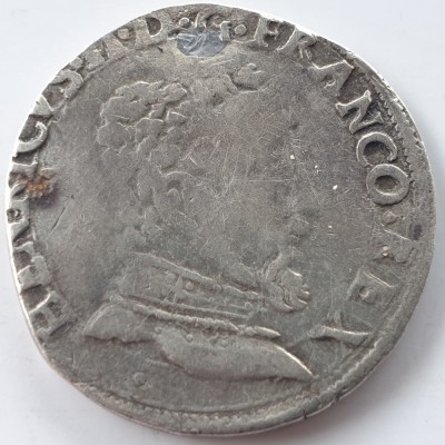 Franta 1 teston 1558 M (Toulouse) argint al 5-lea tip Henric ll foto